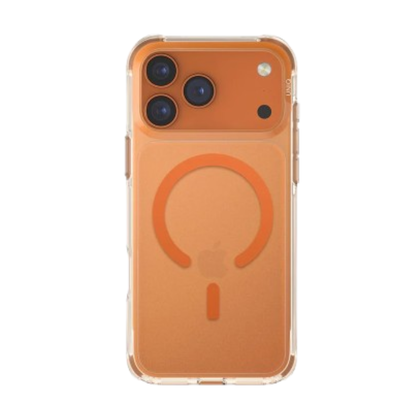 UNIQ LPX CLASSIC Case for iPhone 17 Pro and Pro Max, Slim Hybrid Clear 8 ft Drop Protection Case with Anti-Fingerprint Finish & MagClick-Compatibility - Orange
