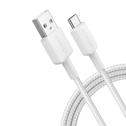 Anker 322 Braided USB-A to USB-C Cable (6 ft / 1.8 m) – 15 W PD, Model A81H6H21