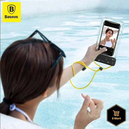 Baseus Slip Cover Waterproof Bag for Mobile Phones - Black