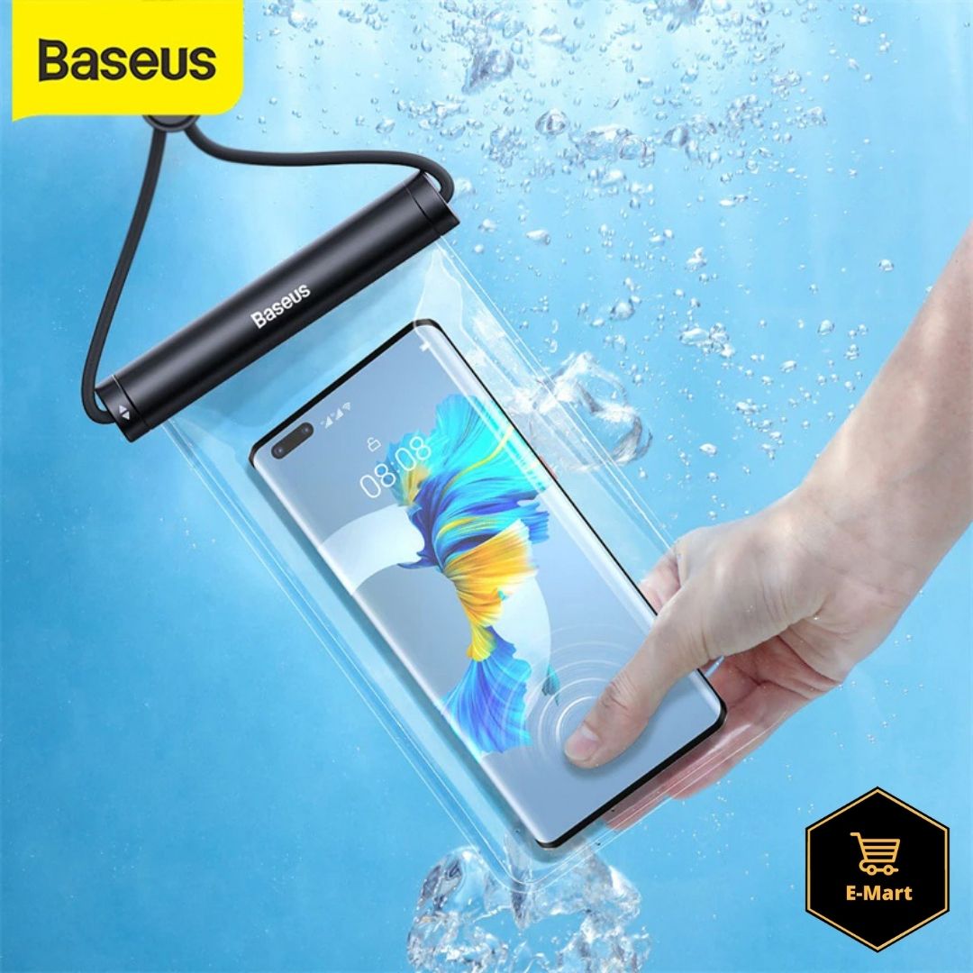 Baseus Slip Cover Waterproof Bag for Mobile Phones - Black