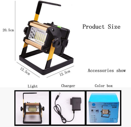 Rechargeable Portable LED 50W Work Light with Stand