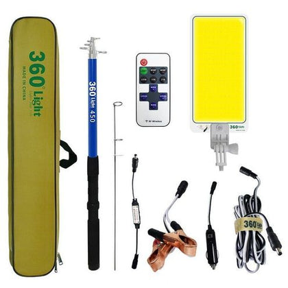 360 LED Light camping light with Telescopic Rod