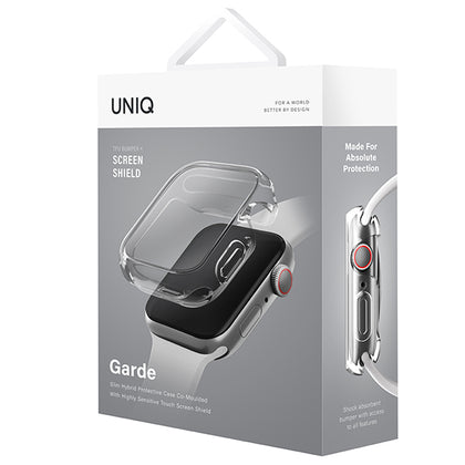 Uniq Garde Hybrid Apple Watch Case 45mm for Apple Watch 7 DOVE (CLEAR)