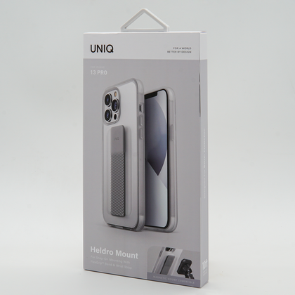 Uniq Iphone 13 Pro Max Hybrid Heldro Mount case / cover  - DOVE (MATTE CLEAR) - كفر حماية مع قبضه مغناطيسيه من شركة يونيك