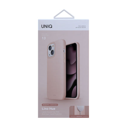 Uniq Iphone 13 Hybrid Lino Hue Mobile Cover / Case  with Magsafe Compatibility - BLUSH (PINK)