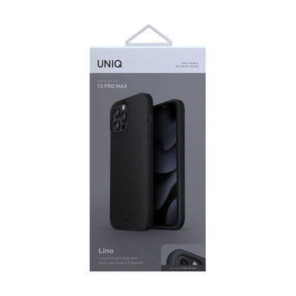 Uniq Iphone 13 Pro / Pro Max Hybrid Lino Mobile Cover / Case  - INK (BLACK)