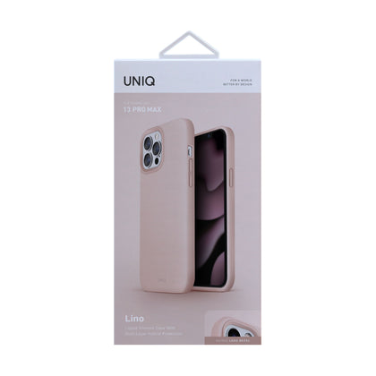 Uniq Iphone 13 Pro Max Hybrid Lino Mobile Cover / Case  - BLUSH (PINK)