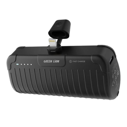 Green Lion Pocket Power Bank 5000mAh PD 20W with Lightning Connector - Black