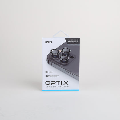 Uniq iPhone 13 Pro / 13 Pro Max Optix Camera Tempered Glass Lens Protector - GRAPHITE