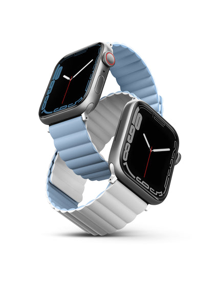Uniq Revix Reversible Magnetic Apple watch strap 45/44/42MM - ARCTIC (WHITE/BLUE)