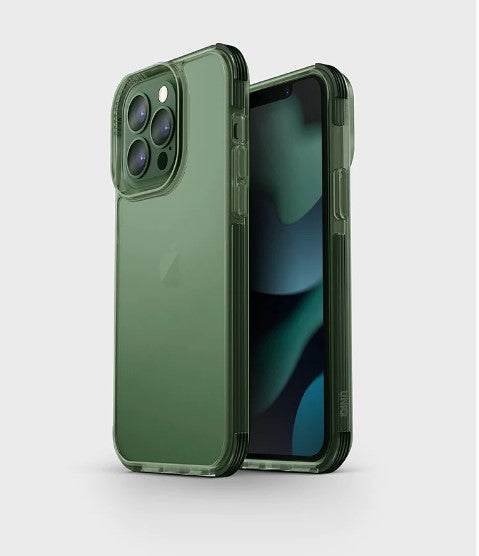 Uniq Iphone 13 Pro Max Hybrid Combat Case / Cover  - HUNTER (GREEN) -كفر شفاف من شركة يونيك