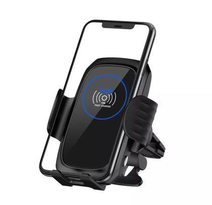 Budi 2in1 15W Fast Wireless Car Charger+Phone Holder