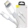 BASEUS 1.5m  PD 20W Type C to Iphone Charging Wire (2 Cables)- سلك شحن سريع -1.5متر تاب سي الى ايفون