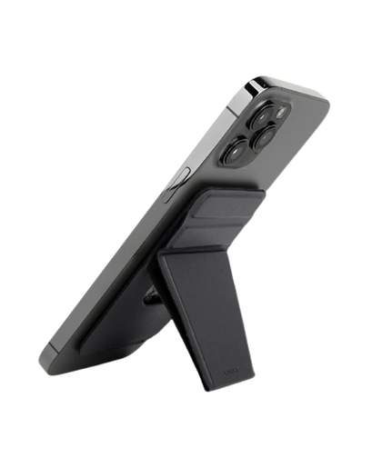 Uniq Lyft Slim Magnetic Phone Stand / Grip and Card Holder Case - Black