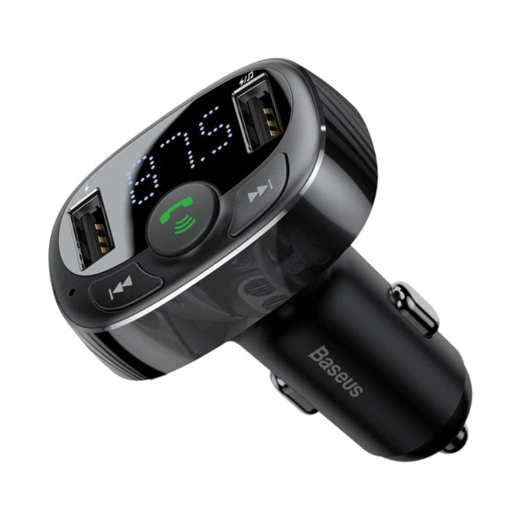 BASEUS T-Type Bluetooth MP3 Charger - جهاز إرسال اف ام يعمل بالبلوتوث للسيارة ومشغل ام بي 3