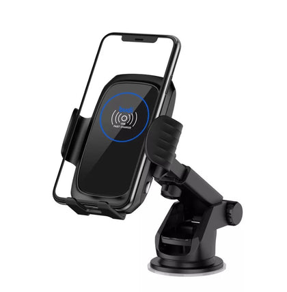 Budi 2in1 15W Fast Wireless Car Charger+Phone Holder