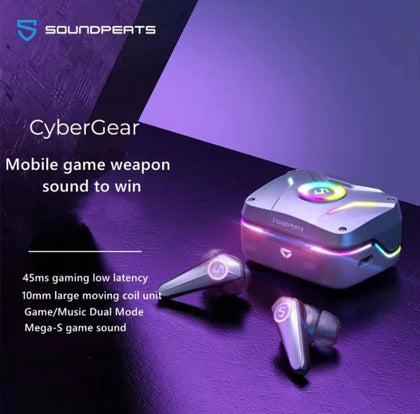 SoundPEATS CyberGear True Wireless Earphone – Black - سماعة لاسلكية