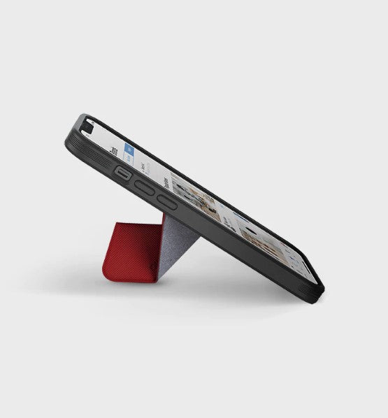 Uniq Iphone 13 Pro Max Hybrid Transforma Mobile Cover / Case for with Magsafe Compatibility - CORAL (RED) - كفر حماية مع ستاند و مق سيف من شركة يونيك