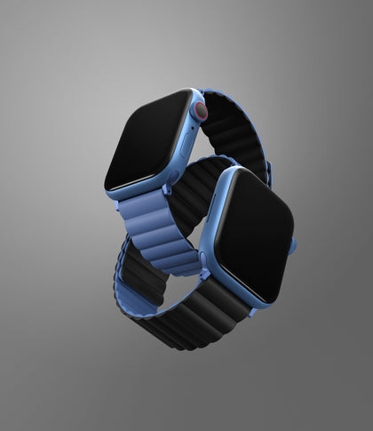 Uniq Revix Reversible Magnetic Apple watch strap 45/44/42MM - CASPIAN (BLUE/BLACK)