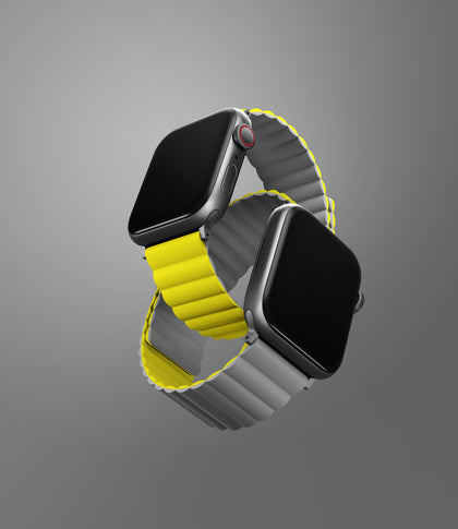 Uniq Revix Reversible Magnetic Apple watch strap 45/44/42MM - LEMON (YELLOW/GREY)