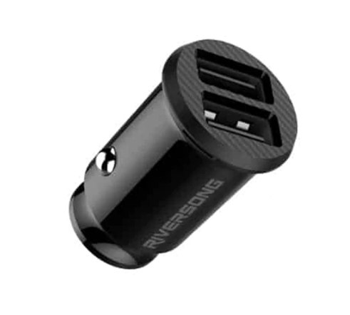 Riversong Car Charger Safari P2 CC13 with USB to Lightning Cable 1m