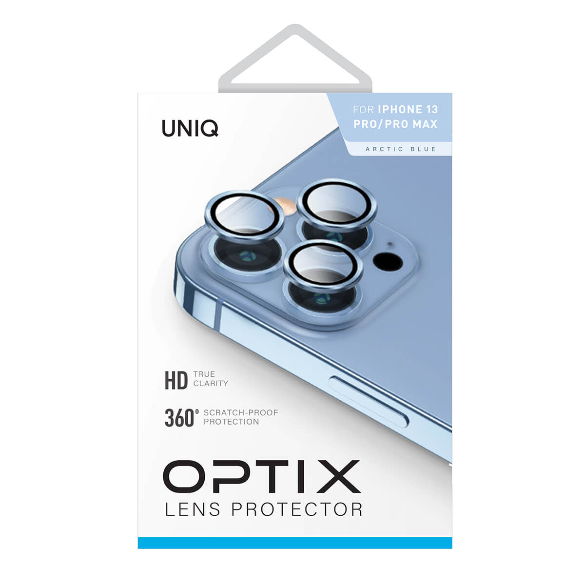 Uniq iPhone 13 Pro / 13 Pro Max Optix Camera Tempered Glass Lens Protector - ARCTIC BLUE