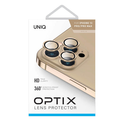 Uniq iPhone 13 Pro / 13 Pro Max Optix Camera Tempered Glass Lens Protector - CHAMPAGNE (GOLD)